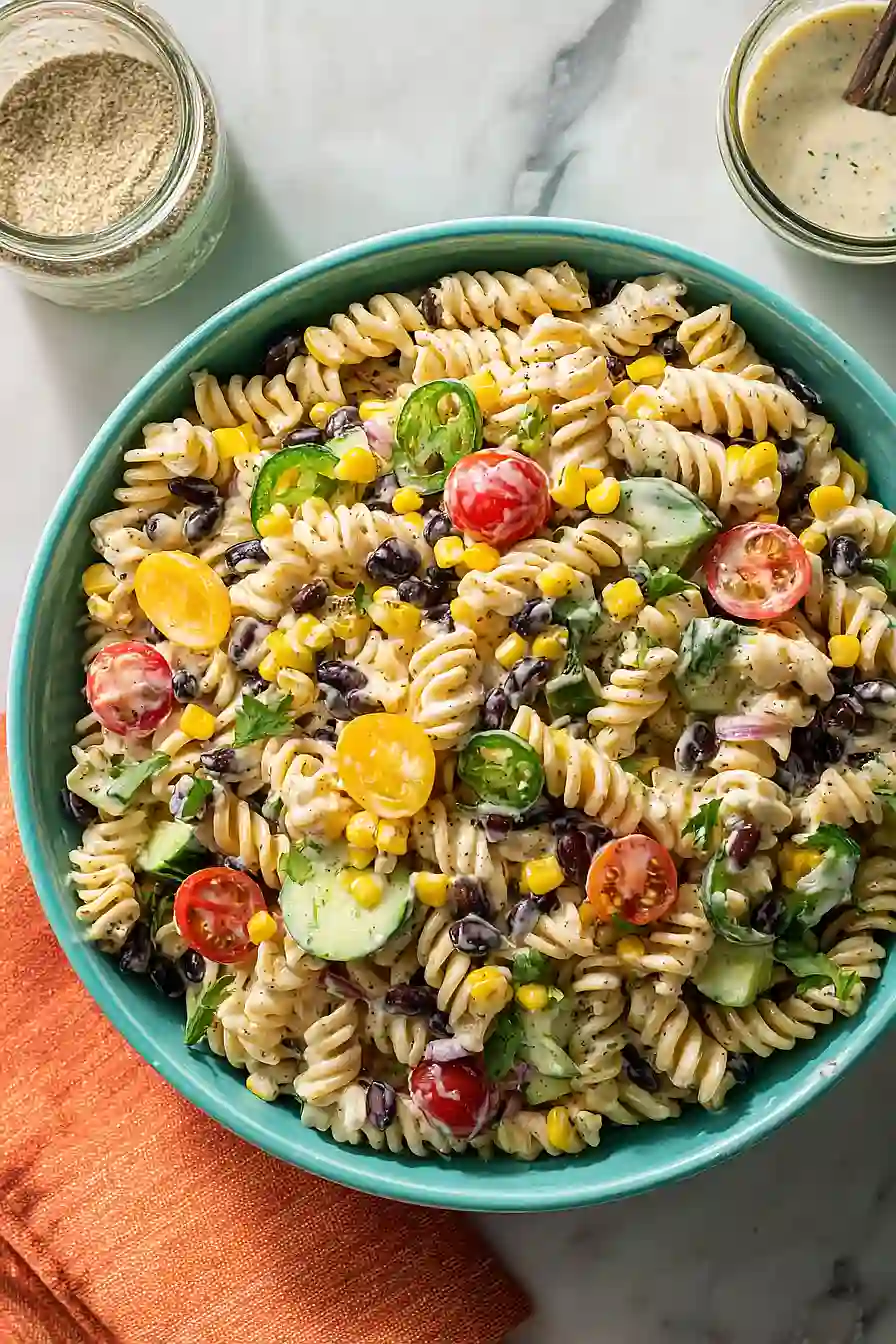 jalapeño ranch pasta salad