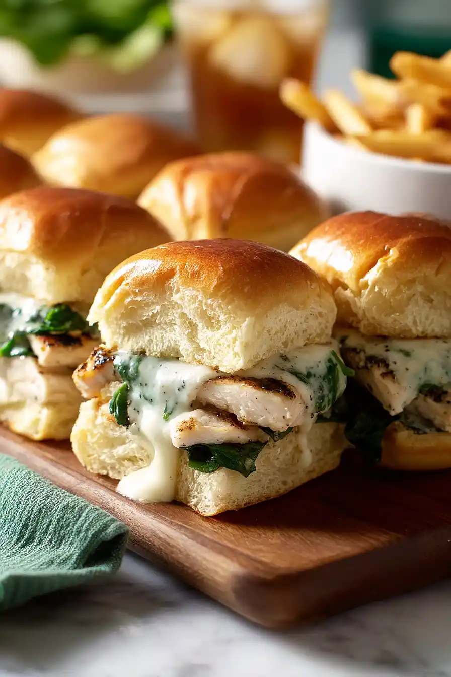 chicken spinach sliders