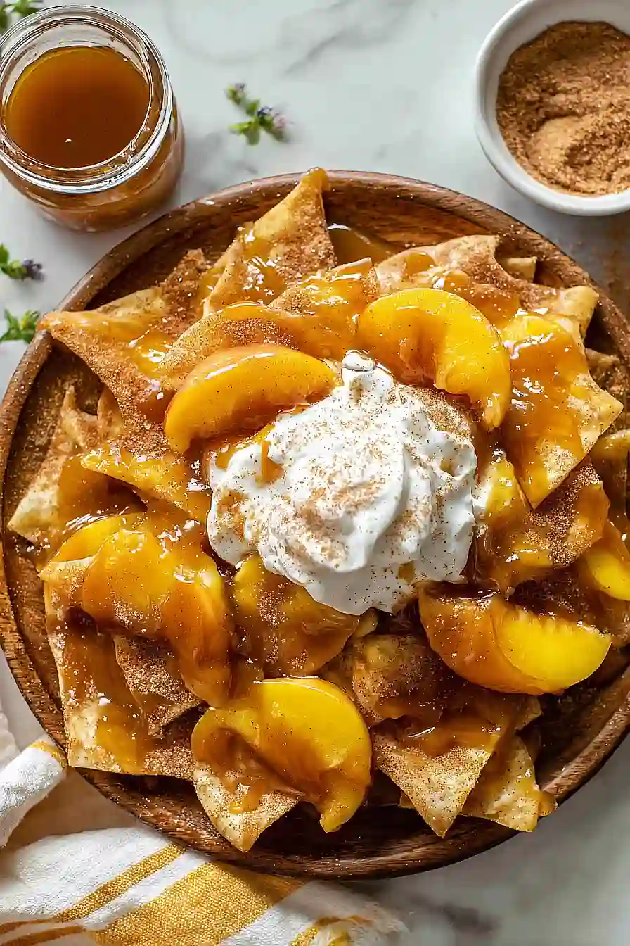 peach cobbler nachos