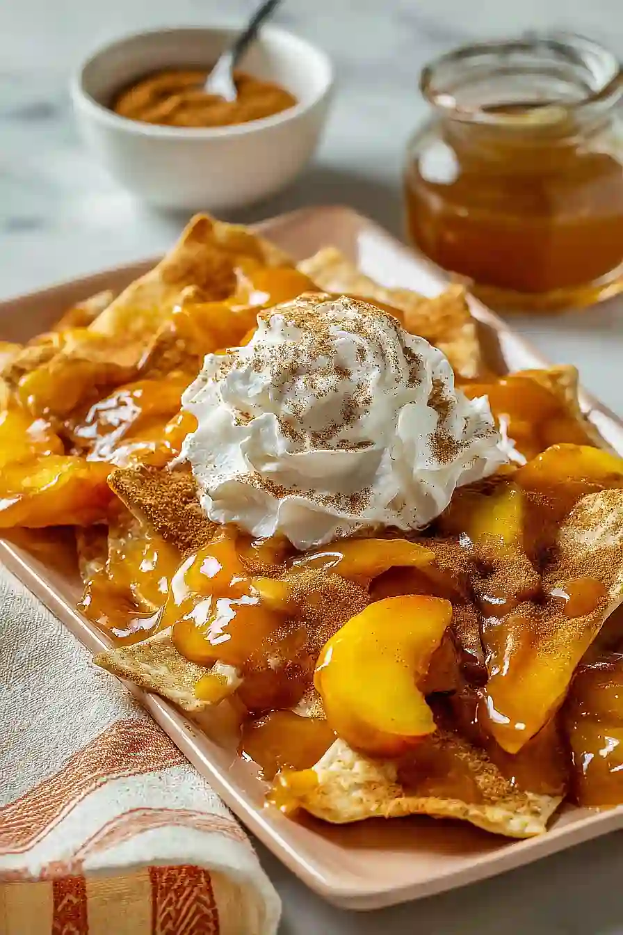 peach cobbler nachos