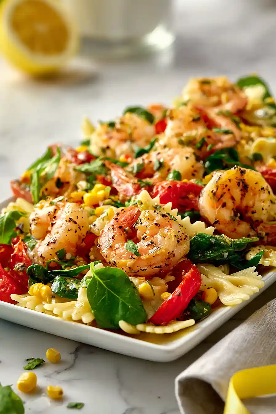 roasted shrimp and veggie salad